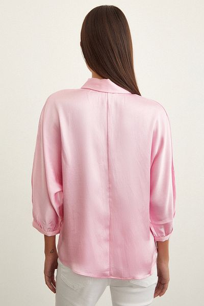 Never more Πουκάμισο Fakir Sleeve Satin Pink