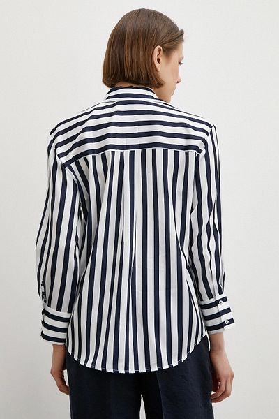 Never more Robe Striped Shirt Navy Blue