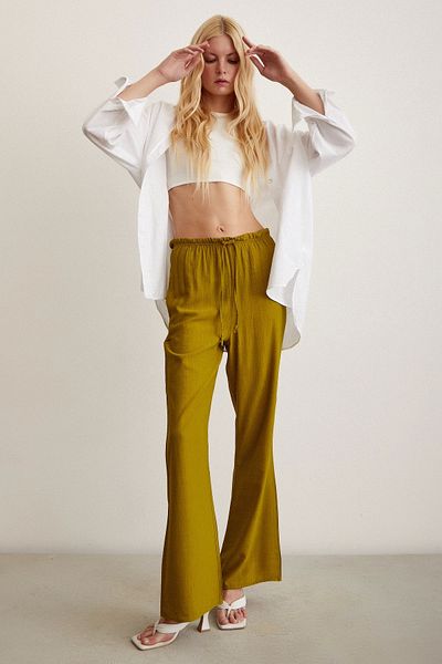 Never more High Waist Trousers with Elastic Waist