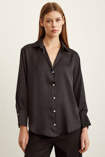 Never more Basic Satin Shirt