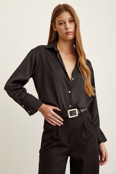 Never more Basic Satin Shirt