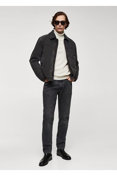 MANGO Man Μπουφάν Faux Jeans με επένδυση από μαλλί προβάτου