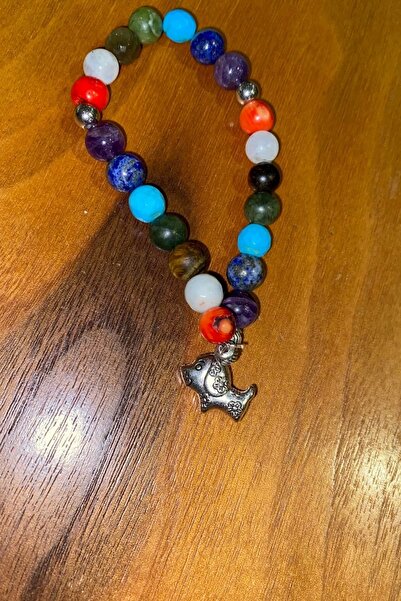 RaHan 7 Chakra Natural Stone Bracelet - Feng Shui Year of Dragon Protective H...