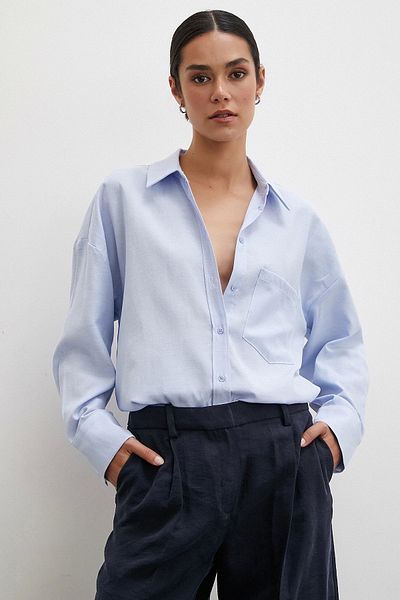 Never more Cămașă clasică Ice Blue Robe