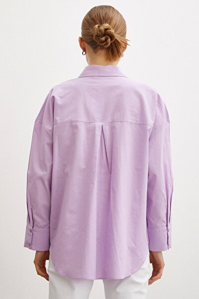 Never more Lilac Regular Fit Poplin Shirt