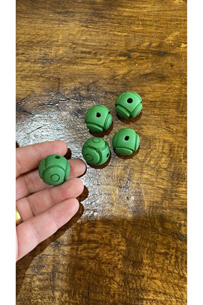 Gönülden Tasarım Set od 5 zelenih kugličnih perli za rupe od 2 cm