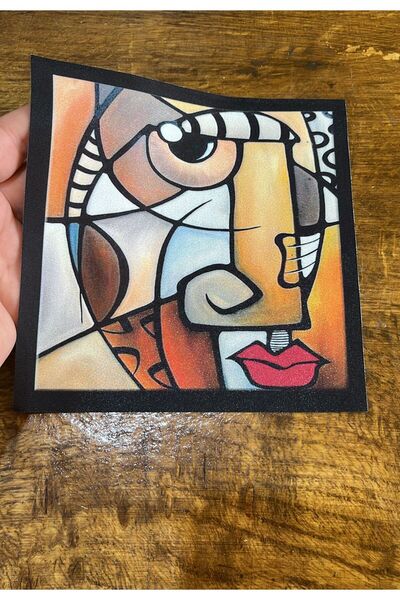 Gönülden Tasarım 15x15 см Цветен дизайн - Апликация за дрехи с брошка на лицето