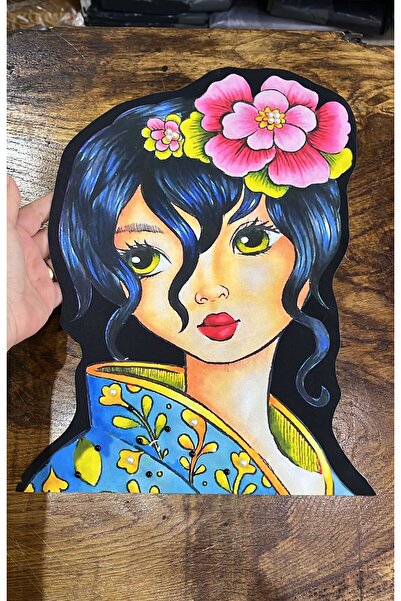 Gönülden Tasarım 40x27cm Cataramă Florală Mărgele Brodate Emblemă Fată Cusut ...