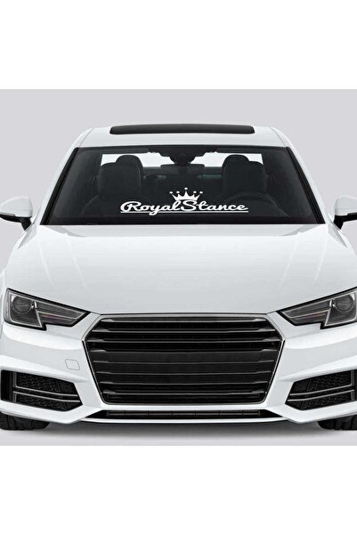 Genel Markalar Taçlı Stance Royal Yazılı Sticker, Oto, Araba, Araç, Etiket, Aksesuar, Tuning, Modifiye, Arma Beyaz