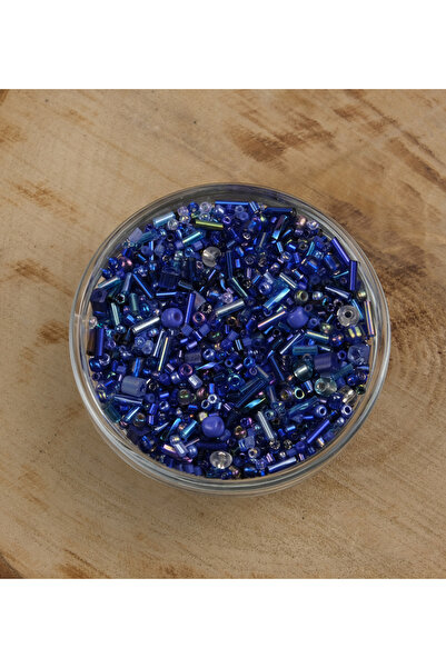 Prestij Boncuk Prestij Candy Karışık Model Cam Boncuk Koyu Mavi Renk Tonları