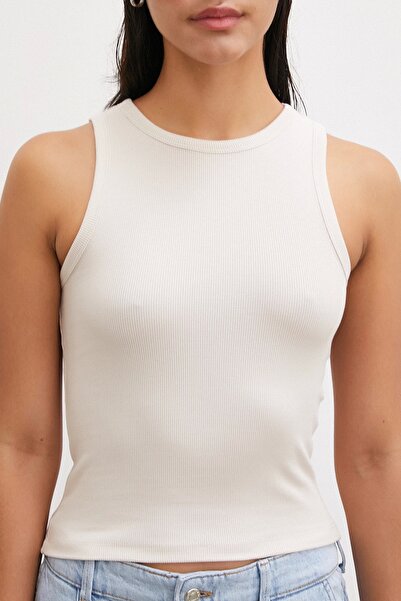 Never more Beige Crew Neck Ball