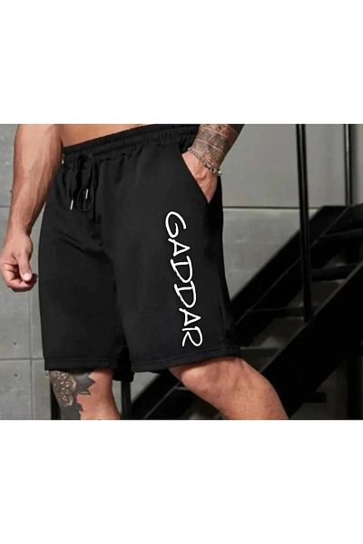 dk defne ky Ανδρικό αθλητικό σορτς-GADDAR Fitness Gym σορτς με στάμπα με τσέπες