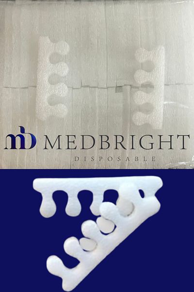 MEDBRIGHT 50ModelWhite Double Pedicure - Flip-flop Use, Disposable Brace