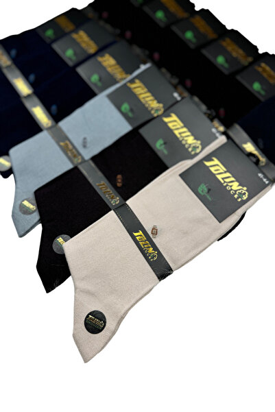 TOLIN 14189 Модель чоловічих бамбукових шкарпеток - 12-пакетний кольоровий набір