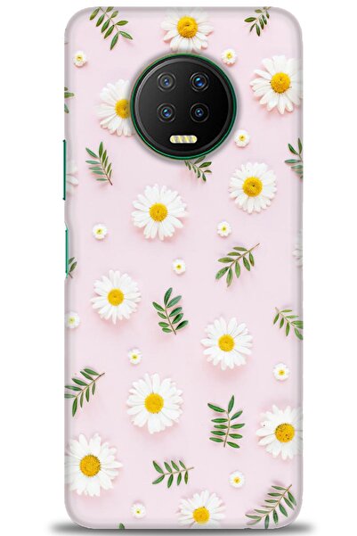 Genel Markalar İnfinix Note 7 Kılıf HD Baskılı Kılıf - Beyaz Papatyalar  - BeRa