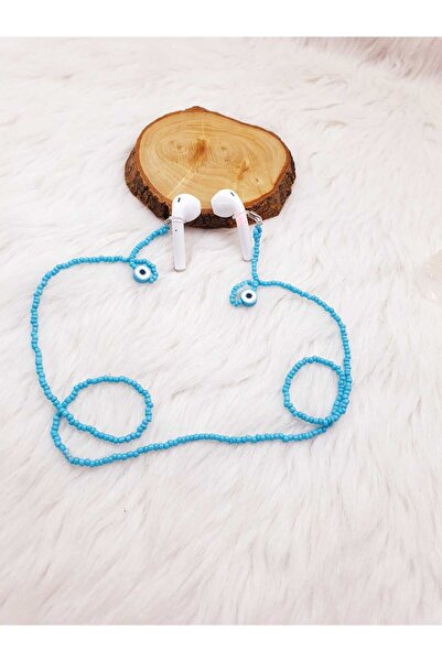 HAPPY HANDMADE EVIL EYE BEADED AIRPODS CHAIN AIRPODS HANGER PHONE ACCESSORY H...