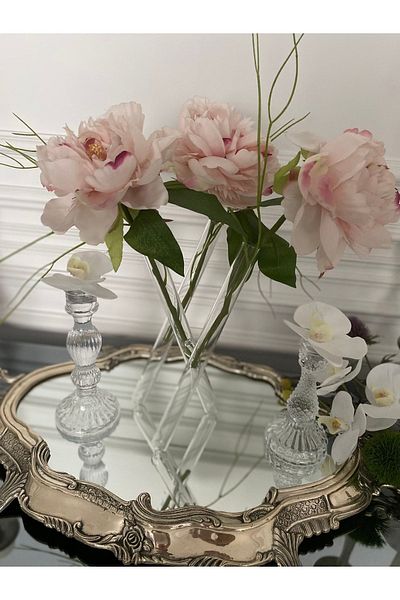 dekorasyon garajı X Vase مزهرية زجاجية متقاطعة