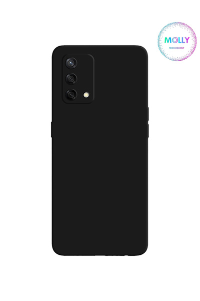 Molly Oppo A74 İçin Siyah Liquid İçi Kadife Silikon Kılıf