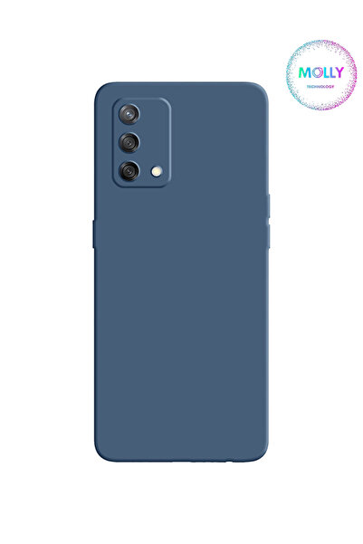 Molly Oppo A74 İçin Kot Mavisi Liquid İçi Kadife Silikon Kılıf