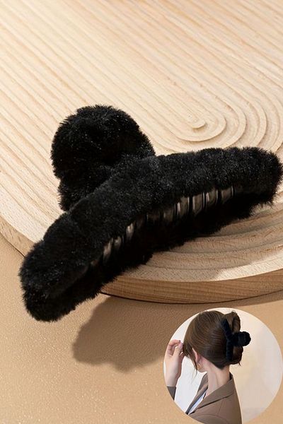 PREGIO Cataramă de iarnă elegantă, cu blană de pluș, mărimea Xl pentru femei