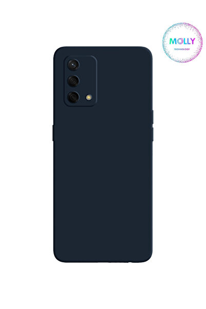 Molly Oppo A74 İçin Lacivert Liquid İçi Kadife Silikon Kılıf