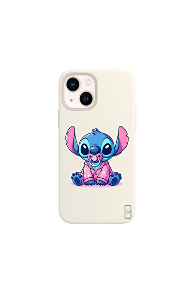 Dali Design iPhone 15 Beyaz Lansman Kılıf Baby Stich