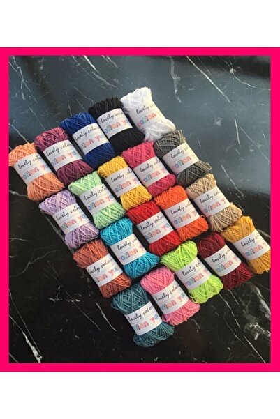 Punchpazarı 20 Renk Punch Panç Ipi Ip Cotton Punch Nakışı Kiti Ip Seti Punch Ipi Hobi Örgü Ipi