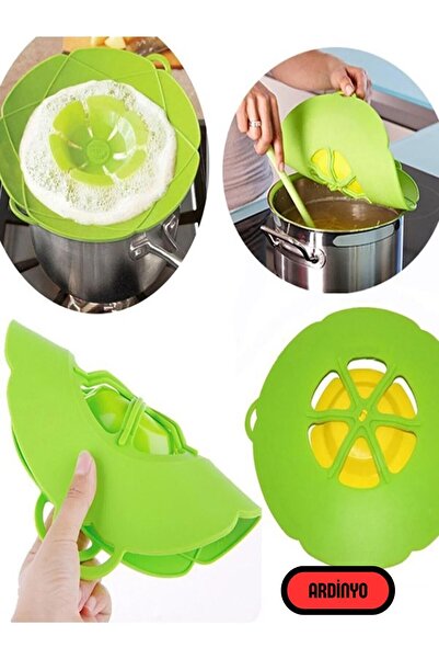 Ardinyo Tutma Kulplu Taşırmaz Tencere Tava Kapağı Silikon Yemek Buharda Pişirme Aparatı Pratik Mutfak