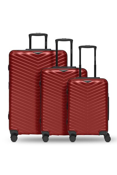 REDOLZ Essentials 18 – 4-Rad- und 3-teiliges Erweiterungs-Plissee-Koffer-Set