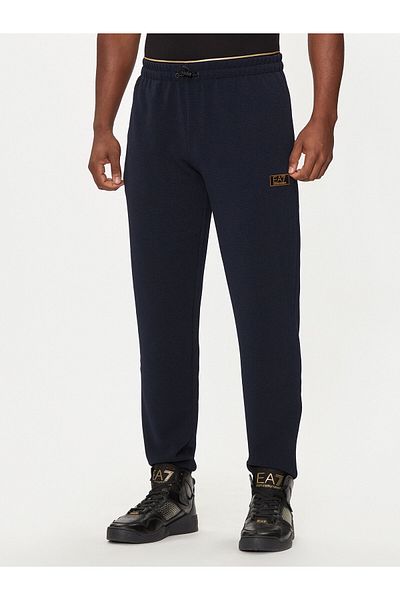 EA7 Ανδρικό παντελόνι Navy Blue Flat Model - Κανονική μέση, υφαντό ύφασμα 7M 000030   AF10344-UB102