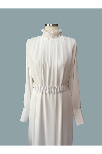 ASL Tesettür Şifon Nikah Elbisesi