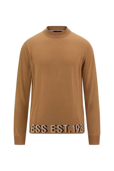 Guess Rollkragenpullover ALF LS High Neck Logo Langarmpullover