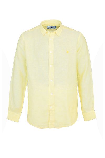 U.S. Polo Assn. Hemd Leinenhemd Leinenhemd mit Knöpfen