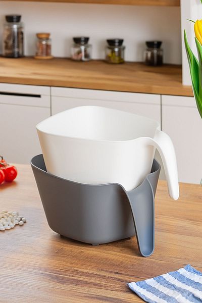 Porsima G-575 2 Pieces Plastic Strainer Multi-Purpose Pasta Fruit Vegetable Rice Washing Strainer