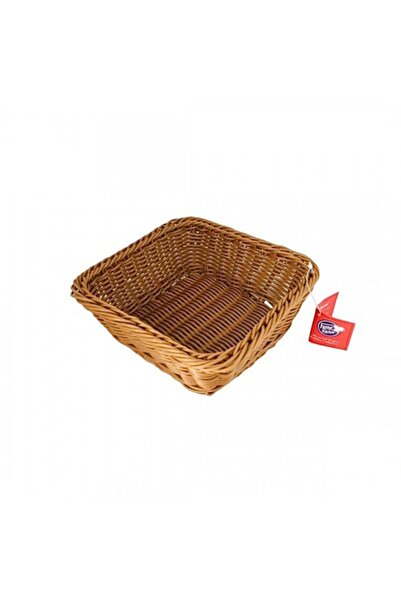 Fame Kıtchen Hasır Kare Sepet Ekmek Sepeti - Meyve Sepeti 19cm x 7cm