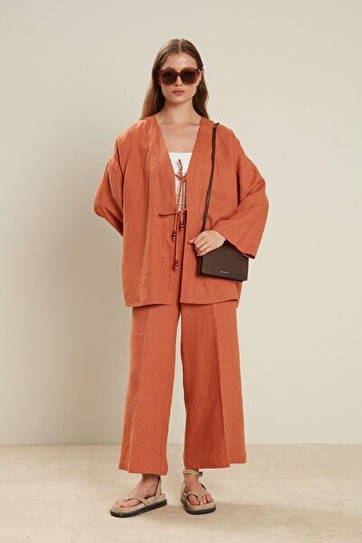 Manuka LINEN KIMONO TILE