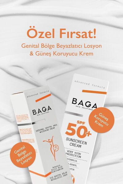Baga Genital bölge beyazlatıcı&Güneş Koruyucu Krem Set