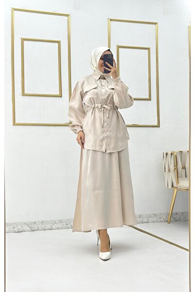 Moda Krash SET DE FUSTE DE BUZUUNAR DIN TESTURĂ DE SATIN