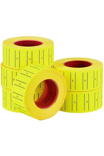 Tanex Motex ριγέ κίτρινο 12 mm X 21 mm Ετικέτα τιμής 24 Συσκευασία