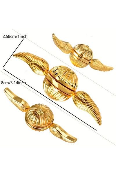 LRS STORE Harry Potter All Metal Stress Wheel - Gold Color Snitch Game Ball Fidget Spinner