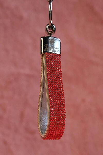 TASARIM ARABAM ATİKE ELİF AKIN Taşlı Anahtarlık Renk Seçenekli Kırmızı