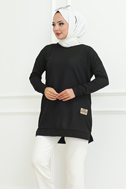 Bestenur Arma Detay Tunik 785 - Siyah