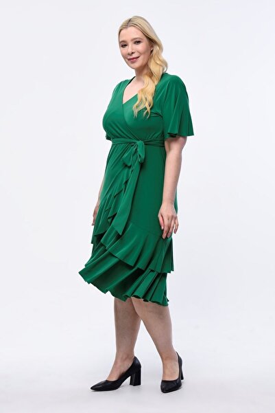 KIRIŞIK Midi Flexible Stylish Evening Dress