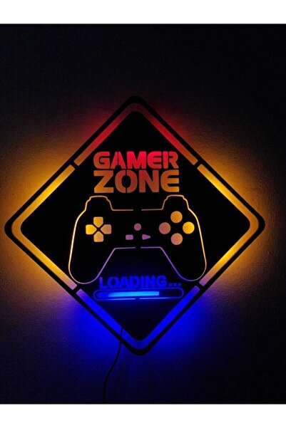 Genel Markalar Gamer Zone Mdf Led Tablo (2 METRE KABLO)