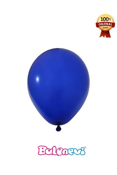 BalonEvi 100Pcs Dark Blue 12'' Printed Balloons