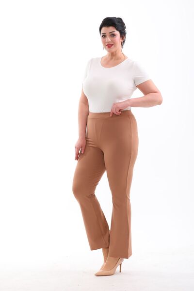 IŞILTI High Waist Recovery Evening Leggings - Plus Size Trousers 4003
