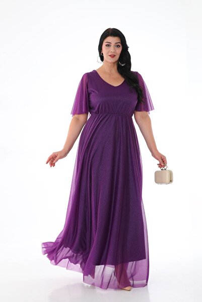 KIRIŞIK ΓΥΝΑΙΚΕΙΟ ΜΑΚΡΥ ΒΡΑΔΙΝΟ ΦΟΡΕΜΑ ΜΕ ΛΑΜΠΡΟ ΤΟΥΛΙ ΜΕ ΜΙΣΟ ΜΑΝΙΚΙ ΣΤΗΝ ΣΧ...