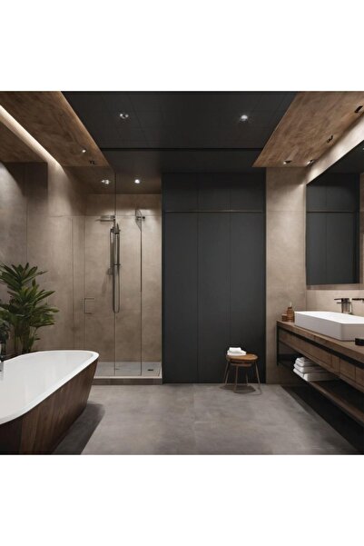 Undo Yapı 300x300mm Aluminyum Clip In Asma Tavan Tam Takım 5,40 M2 - (BANYO TAVANI) Antirasit Rengi Ral 7016