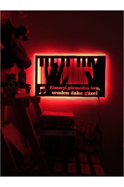 Mony Tasarım Ledli Şarkı Sözü Hediye Tablo