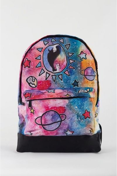 EFBUTİK Πολύχρωμο Galaxy Solar Backpack